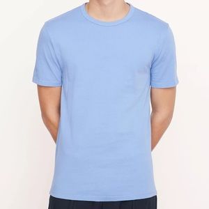 vince men’s garment dye short sleeve crew neck t-shirt in blue